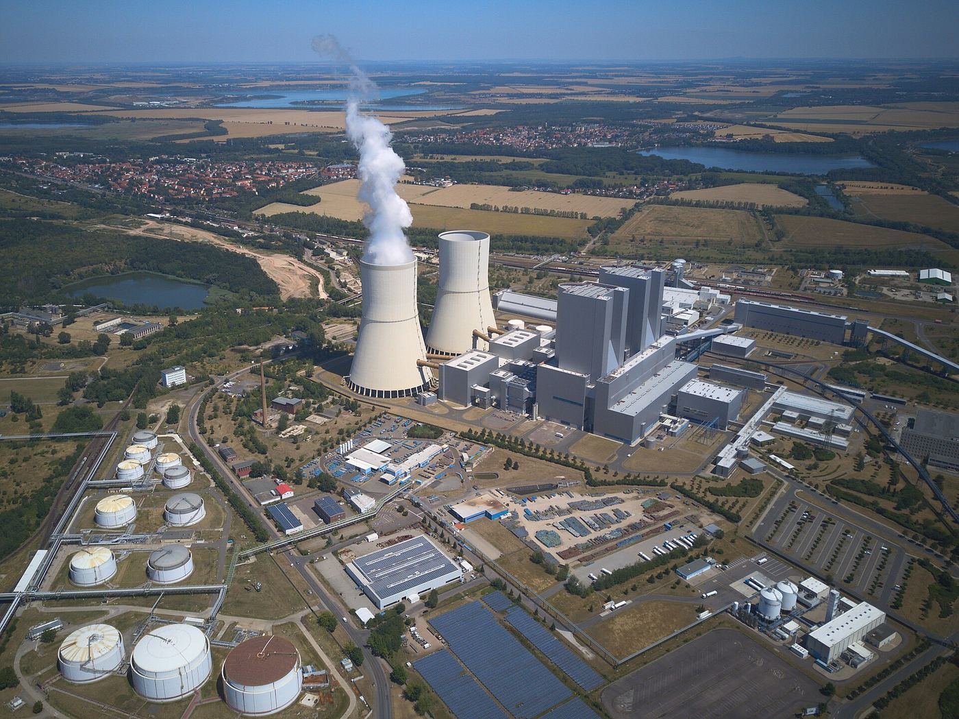 Kraftwerk Lippendorf aus der Luft