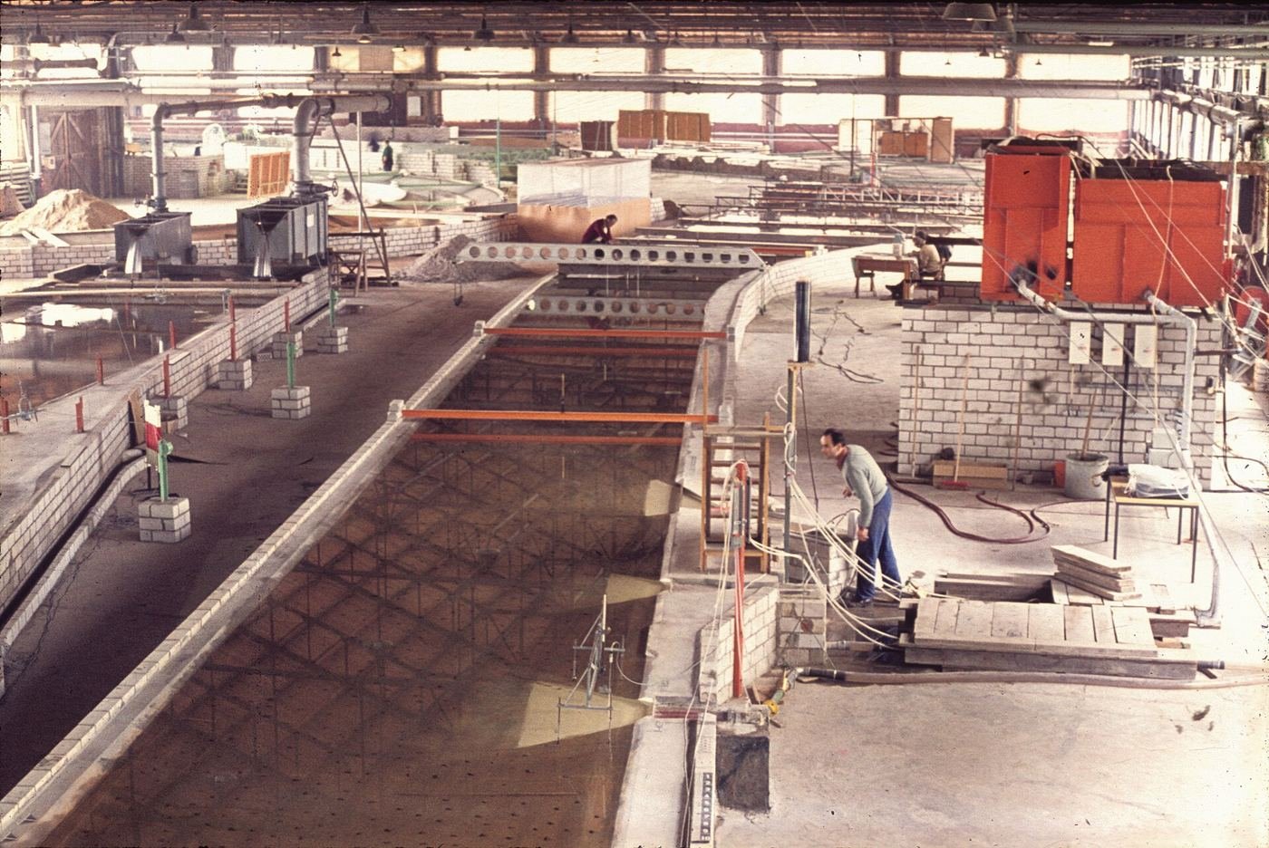 Hydraulisches Modell des Kernkraftwerks Wyhl-S&uuml;d